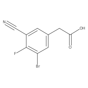 3-Bromo-5-cyano-4-fluorophenylacetic acid Structure