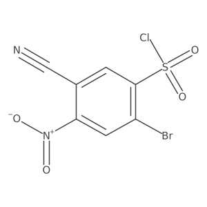 2-Bromo-5-cyano-4-nitrobenzenesulfonyl chloride结构式