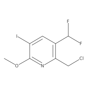 2-(Chloromethyl)-3-(difluoromethyl)-5-iodo-6-methoxypyridine Structure