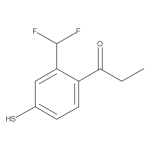 1-(2-(Difluoromethyl)-4-mercaptophenyl)propan-1-one结构式