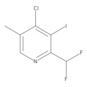 4-Chloro-2-(difluoromethyl)-3-iodo-5-methylpyridine Structure