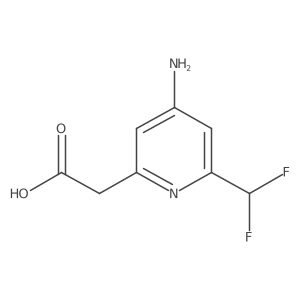 2-(4-Amino-6-(difluoromethyl)pyridin-2-yl)acetic acid结构式