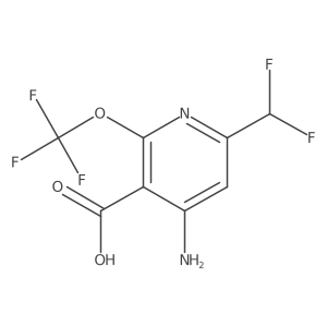 4-Amino-6-(difluoromethyl)-2-(trifluoromethoxy)nicotinic acid结构式