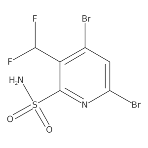 4,6-Dibromo-3-(difluoromethyl)pyridine-2-sulfonamide Structure