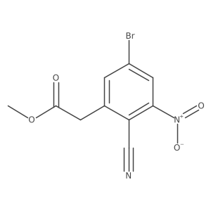 Methyl 5-bromo-2-cyano-3-nitrophenylacetate结构式