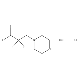 1-(2,2,3,3-Tetrafluoropropyl)piperazine dihydrochloride结构式