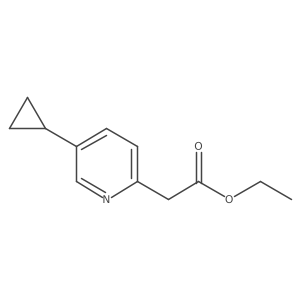 Ethyl 2-(5-cyclopropylpyridin-2-yl)acetate Structure