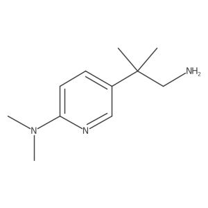 5-(1-amino-2-methylpropan-2-yl)-N,N-dimethylpyridin-2-amine结构式
