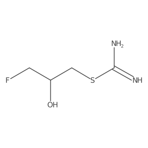 1-(Carbamimidoylsulfanyl)-3-fluoropropan-2-ol结构式