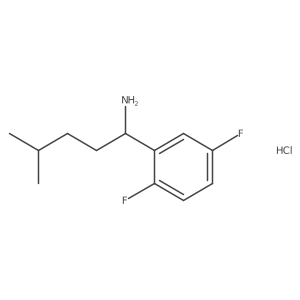 1-(2,5-Difluorophenyl)-4-methylpentan-1-amine hydrochloride Structure