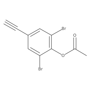 Phenol, 2,6-dibromo-4-ethynyl-, 1-acetate Structure