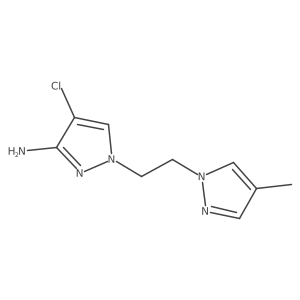 4-chloro-1-[2-(4-methyl-1H-pyrazol-1-yl)ethyl]-1H-pyrazol-3-amine结构式