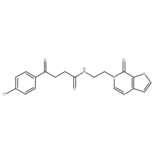 4-(4-chlorophenyl)-4-oxo-N-(2-(4-oxothieno[3,2-d]pyrimidin-3(4H)-yl)ethyl)butanamide结构式