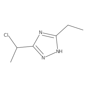5-(1-chloroethyl)-3-ethyl-1H-1,2,4-triazole结构式