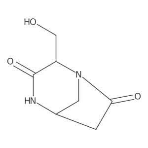 2-(Hydroxymethyl)-1,4-diazabicyclo[3.2.1]octane-3,7-dione Structure