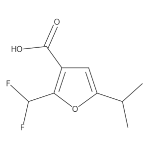 2-(Difluoromethyl)-5-(propan-2-yl)furan-3-carboxylic acid Structure