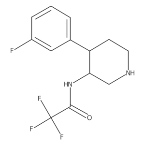 2,2,2-trifluoro-N-[(3R,4S)-4-(3-fluorophenyl)piperidin-3-yl]acetamide Structure