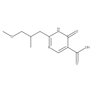 2-(3-Methoxy-2-methylpropyl)-6-oxo-1,6-dihydropyrimidine-5-carboxylic acid Structure
