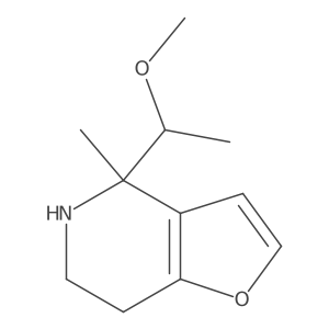 4-(1-methoxyethyl)-4-methyl-4H,5H,6H,7H-furo[3,2-c]pyridine结构式