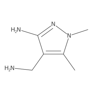 4-(aminomethyl)-1,5-dimethyl-1H-pyrazol-3-amine Structure