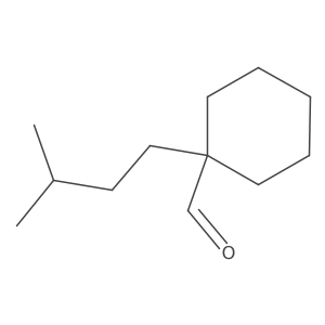 1-(3-Methylbutyl)cyclohexane-1-carbaldehyde结构式