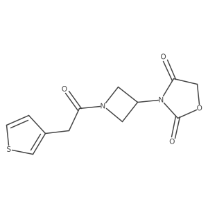 3-(1-(2-(Thiophen-3-yl)acetyl)azetidin-3-yl)oxazolidine-2,4-dione Structure