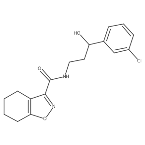 N-(3-(3-chlorophenyl)-3-hydroxypropyl)-4,5,6,7-tetrahydrobenzo[d]isoxazole-3-carboxamide Structure