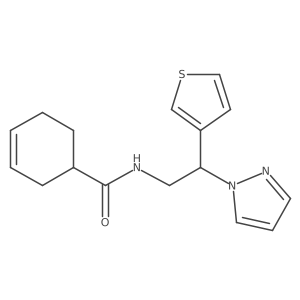 N-(2-(1H-pyrazol-1-yl)-2-(thiophen-3-yl)ethyl)cyclohex-3-enecarboxamide Structure