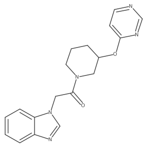 2-(1H-benzo[d]imidazol-1-yl)-1-(3-(pyrimidin-4-yloxy)piperidin-1-yl)ethanone Structure