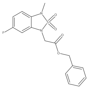 benzyl 2-(6-fluoro-3-methyl-2,2-dioxidobenzo[c][1,2,5]thiadiazol-1(3H)-yl)acetate结构式