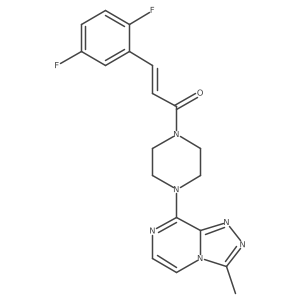 (Z)-3-(2,5-difluorophenyl)-1-(4-(3-methyl-[1,2,4]triazolo[4,3-a]pyrazin-8-yl)piperazin-1-yl)prop-2-en-1-one Structure