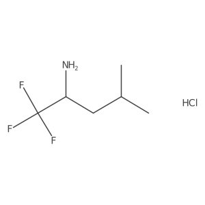 (2S)-1,1,1-Trifluoro-4-methylpentan-2-amine;hydrochloride Structure