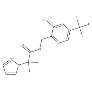 N-{[3-chloro-5-(trifluoromethyl)pyridin-2-yl]methyl}-2-methyl-2-(1H-1,2,4-triazol-1-yl)propanamide Structure