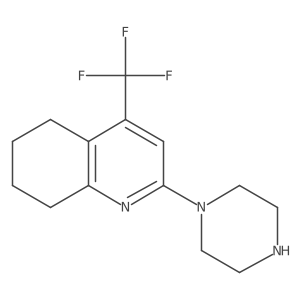 2-(Piperazin-1-yl)-4-(trifluoromethyl)-5,6,7,8-tetrahydroquinoline结构式