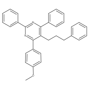 2,6-Diphenyl-4-(4-methoxyphenyl)-5-(3-phenylpropyl)pyrimidine Structure
