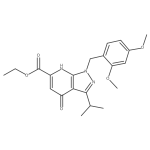 Ethyl 1-(2,4-dimethoxybenzyl)-4-hydroxy-3-isopropyl-1H-pyrazolo[3,4-b]pyridine-6-carboxylate Structure