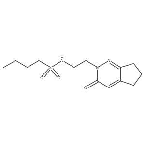 N-(2-(3-oxo-3,5,6,7-tetrahydro-2H-cyclopenta[c]pyridazin-2-yl)ethyl)butane-1-sulfonamide结构式