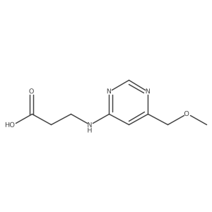 3-{[6-(Methoxymethyl)pyrimidin-4-yl]amino}propanoic acid Structure