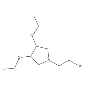 2-(3,4-Diethoxypyrrolidin-1-yl)ethan-1-ol结构式