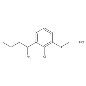 1-(2-Chloro-3-methoxyphenyl)butan-1-amine hydrochloride Structure