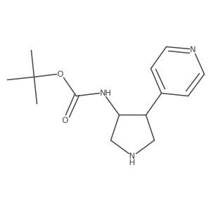 Tert-butyl (4-(pyridin-4-yl)pyrrolidin-3-yl)carbamate Structure