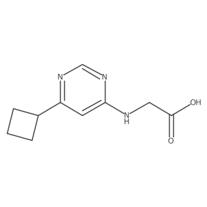 2-[(6-Cyclobutylpyrimidin-4-yl)amino]acetic acid结构式