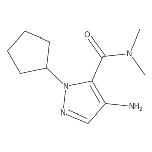 4-Amino-1-cyclopentyl-N,N-dimethyl-1H-pyrazole-5-carboxamide结构式