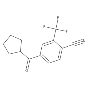 4-(Cyclopentanecarbonyl)-2-(trifluoromethyl)benzonitrile Structure