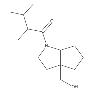 1-[(3aS,6aR)-3a-(hydroxymethyl)-octahydrocyclopenta[b]pyrrol-1-yl]-2,3-dimethylbutan-1-one结构式
