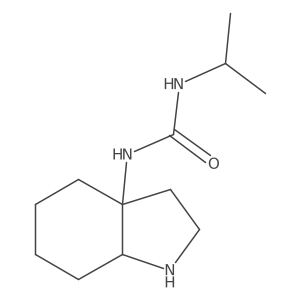 1-(octahydro-1H-indol-3a-yl)-3-(propan-2-yl)urea结构式