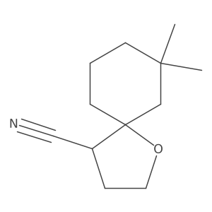 7,7-Dimethyl-1-oxaspiro[4.5]decane-4-carbonitrile Structure