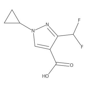 1-cyclopropyl-3-(difluoromethyl)-1H-pyrazole-4-carboxylic acid Structure
