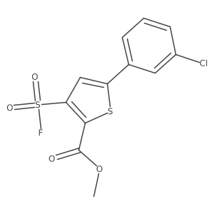 Methyl 5-(3-chlorophenyl)-3-(fluorosulfonyl)thiophene-2-carboxylate Structure