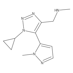 {[1-cyclopropyl-5-(1-methyl-1H-pyrazol-5-yl)-1H-1,2,3-triazol-4-yl]methyl}(methyl)amine Structure